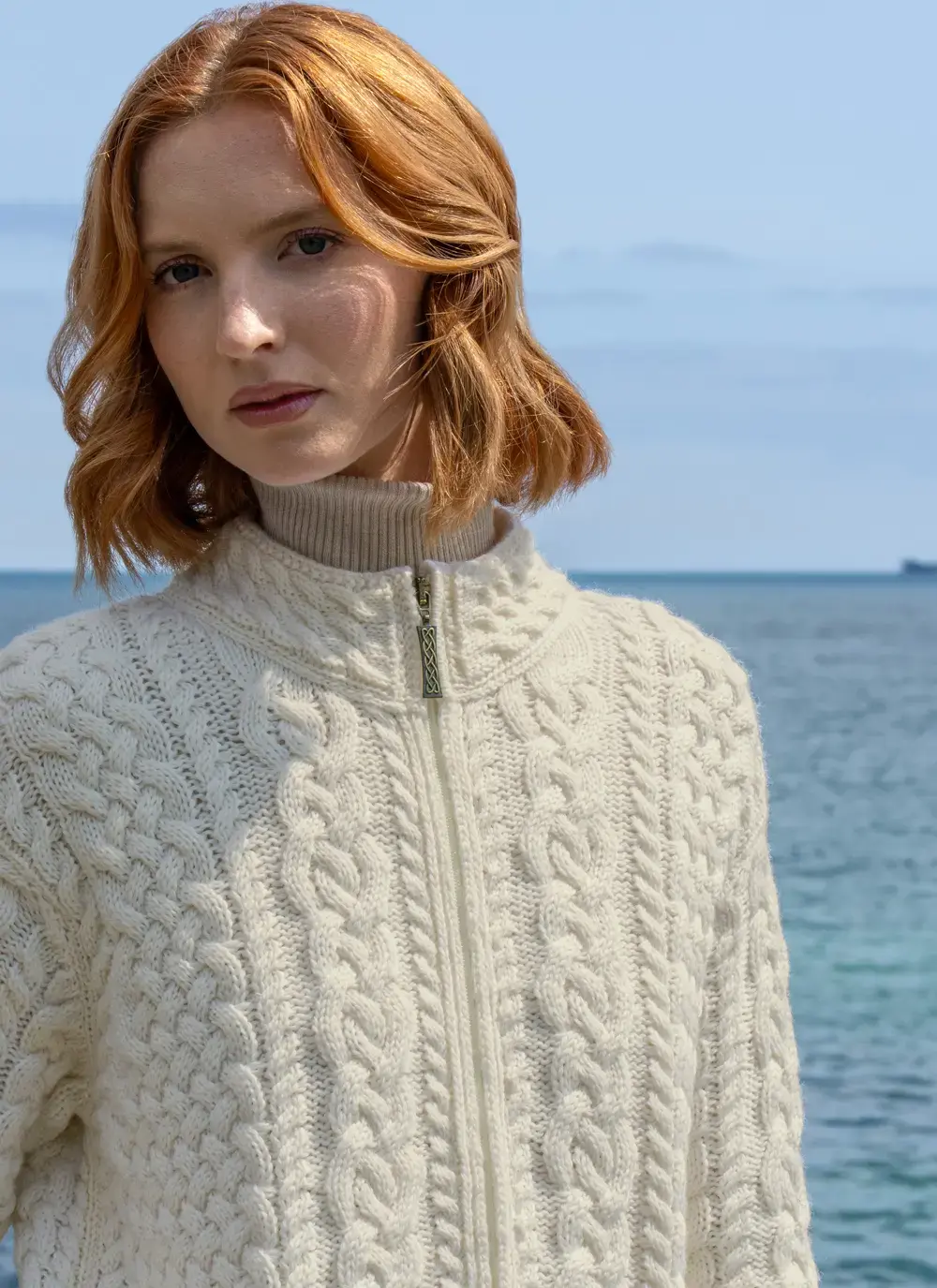 Clodagh Zip Aran Cardigan
