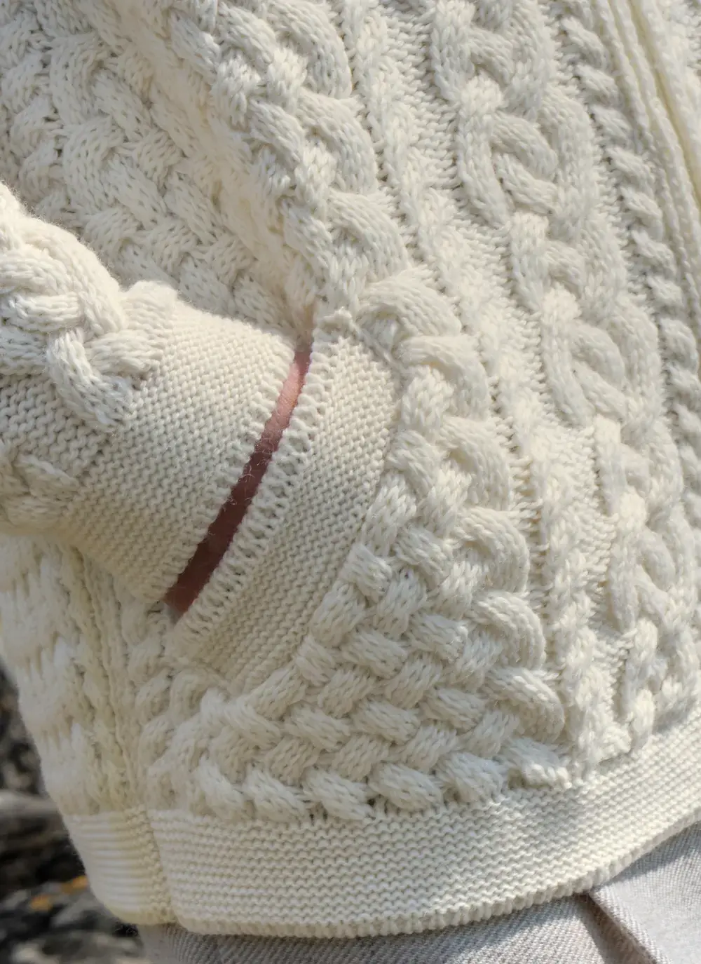Clodagh Zip Aran Cardigan