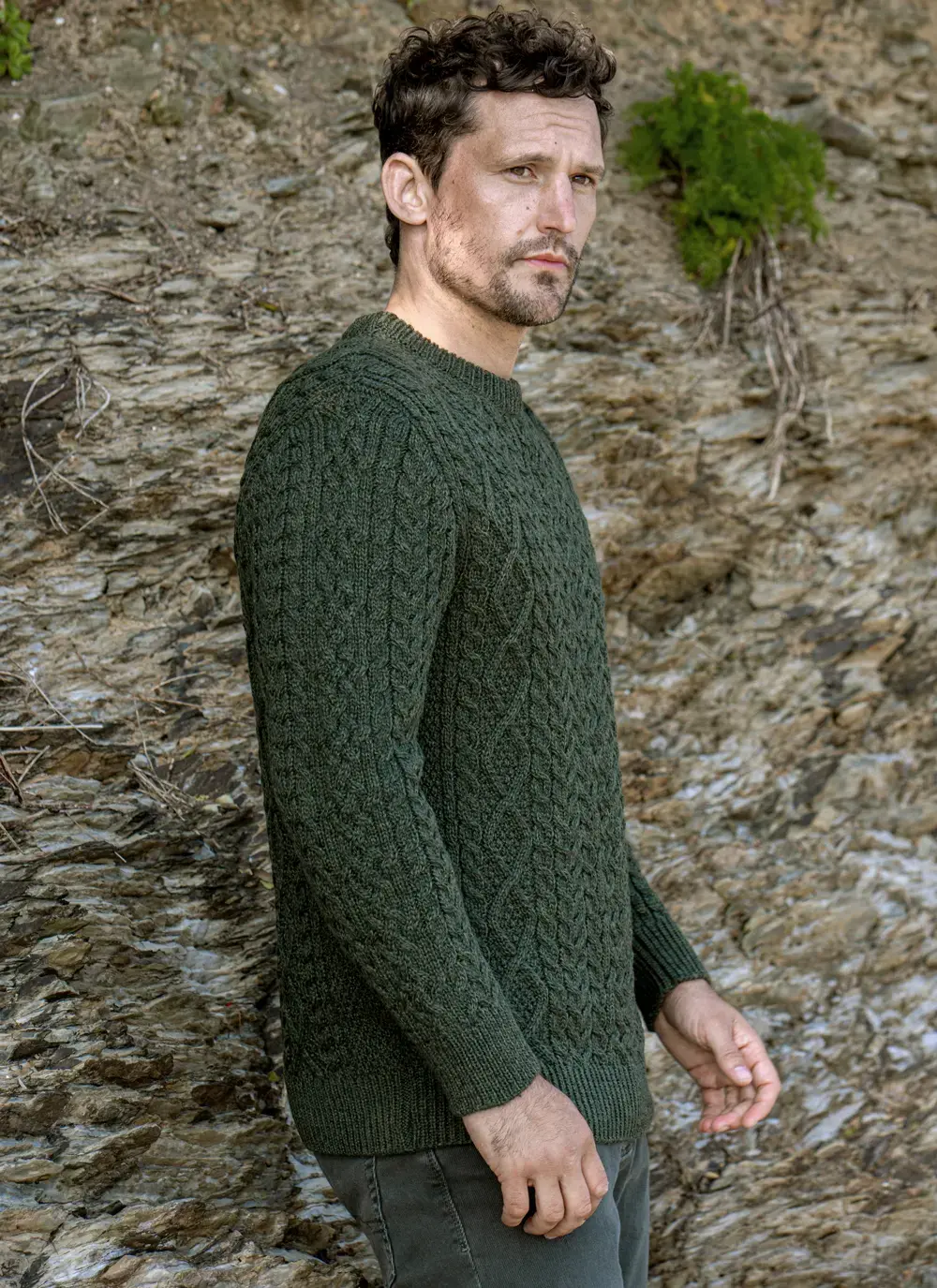 Oisin Aran Crew Neck Sweater