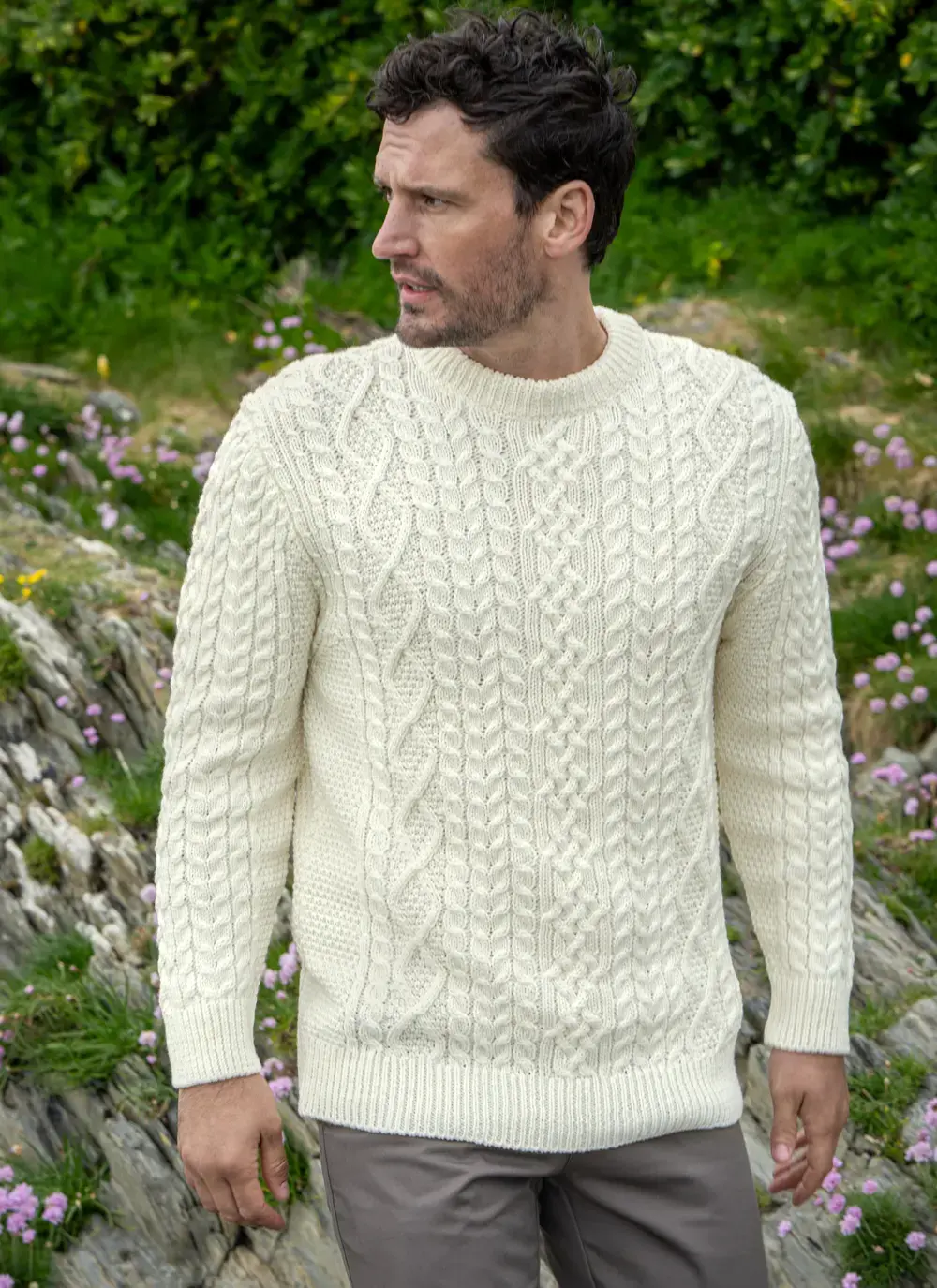 Oisin Aran Crew Neck Sweater