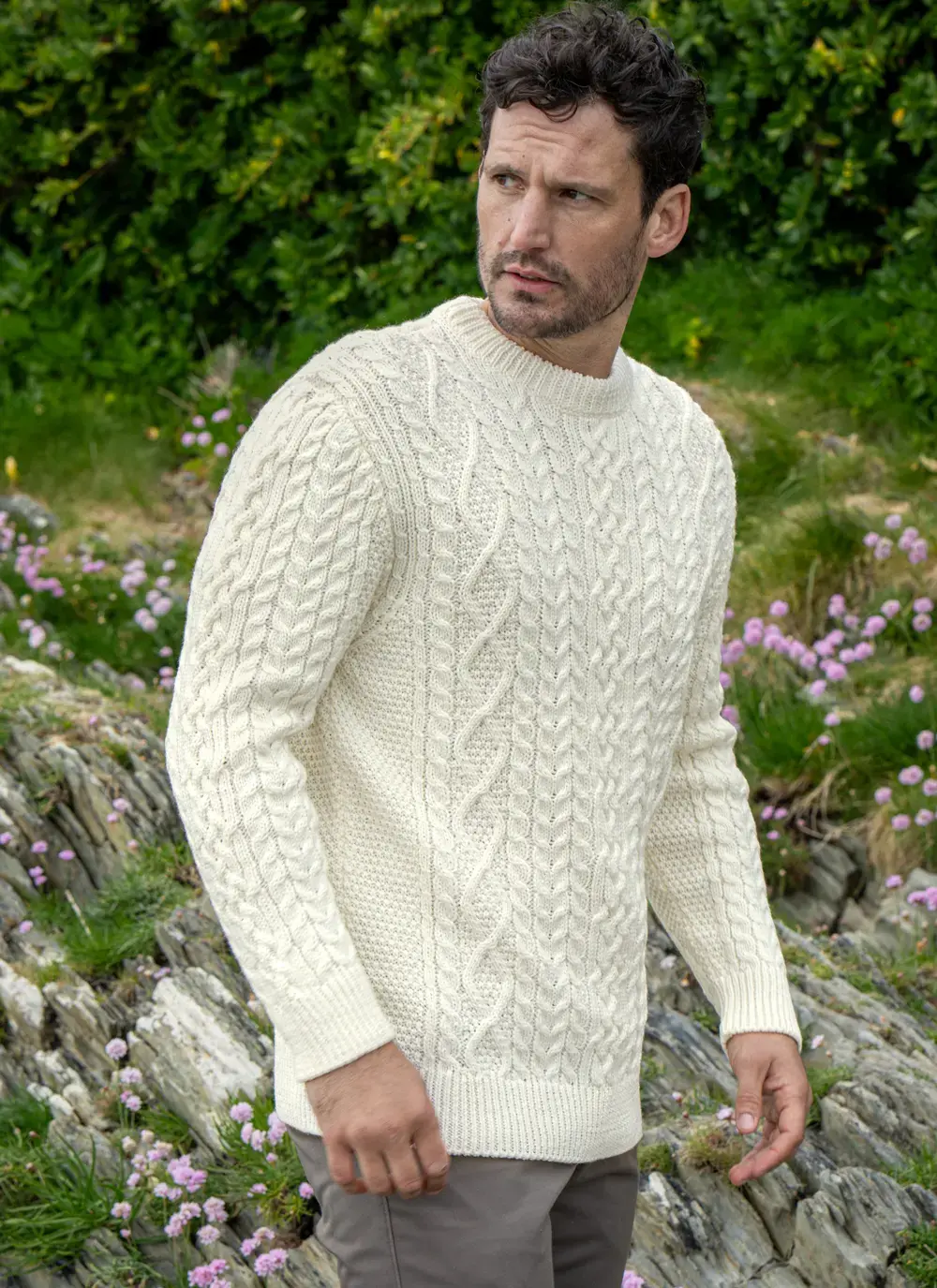 Oisin Aran Crew Neck Sweater