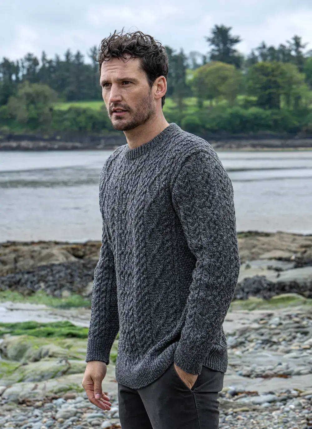 Oisin Aran Crew Neck Sweater