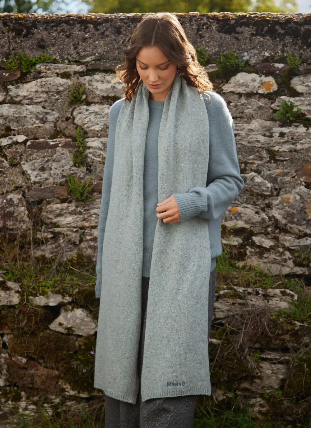 Personalized Cashmere/Wool Donegal Scarf
