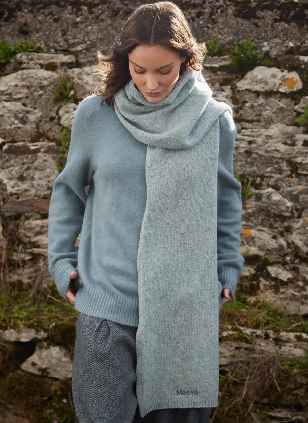 Personalized Cashmere/Wool Donegal Scarf