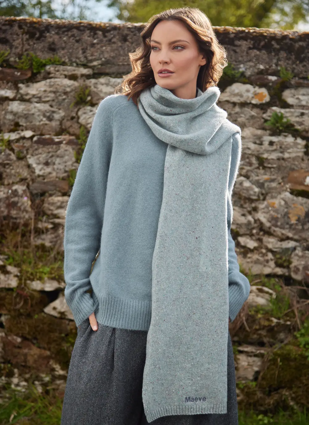 Personalized Cashmere/Wool Donegal Scarf