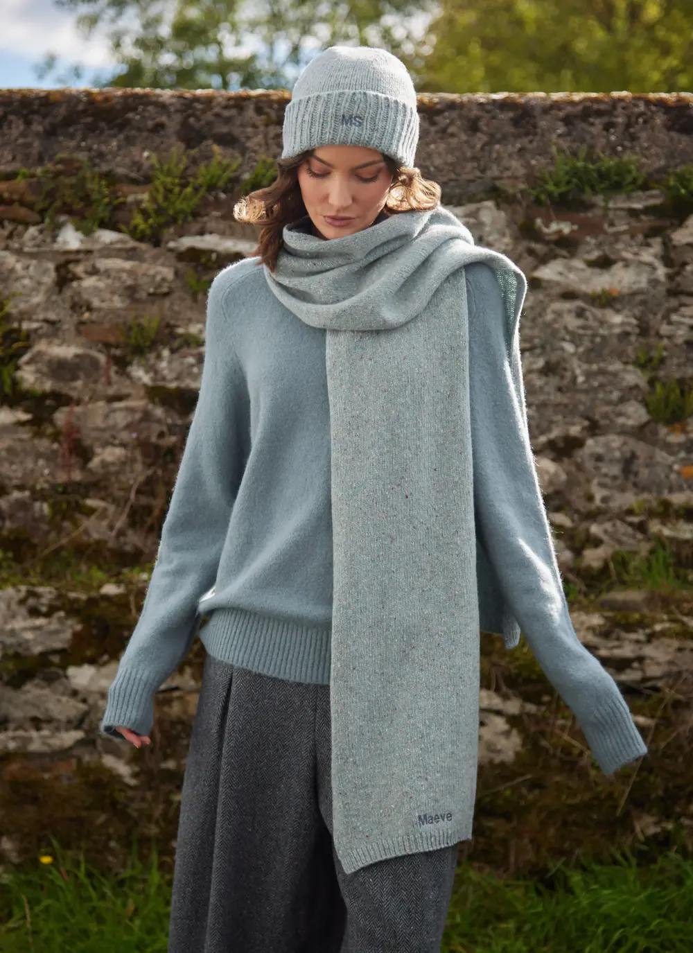 Personalized Cashmere/Wool Donegal Scarf