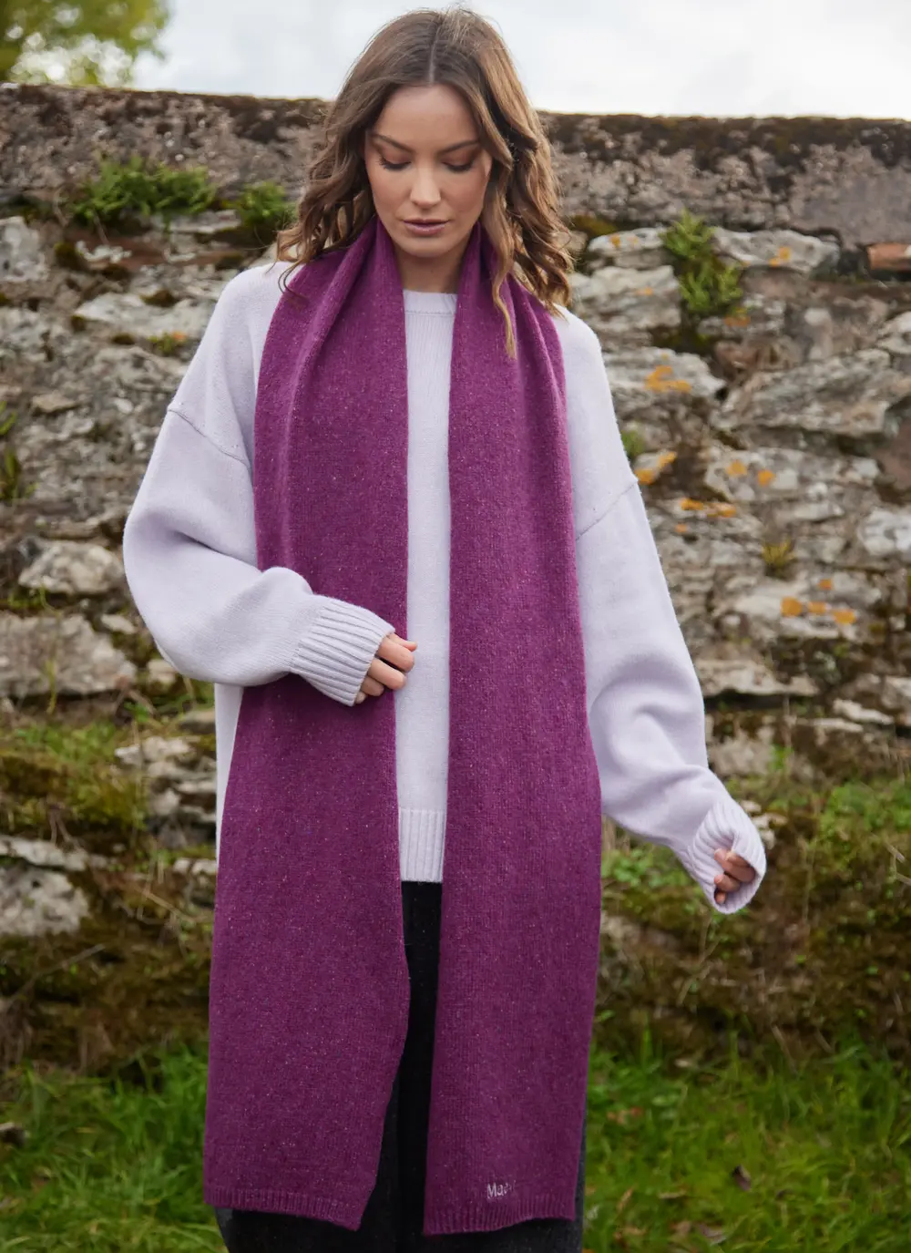 Personalized Cashmere/Wool Donegal Scarf