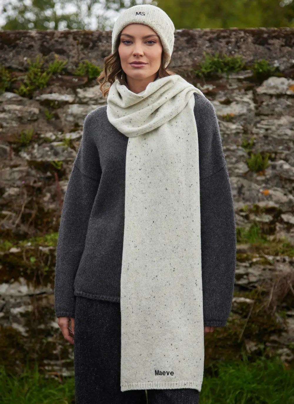 Personalized Cashmere/Wool Donegal Scarf
