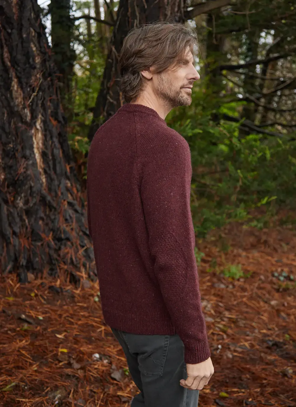 Aidan Wool Cashmere Tweed Crew