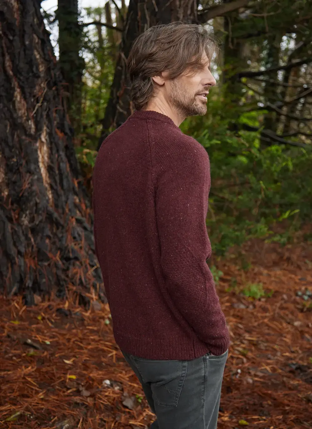 Aidan Wool Cashmere Tweed Crew