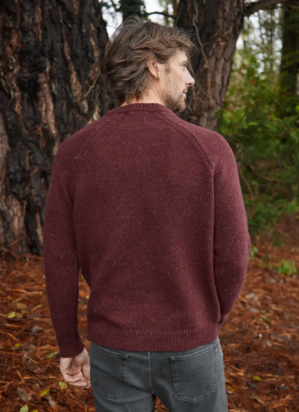 Aidan Wool Cashmere Tweed Crew