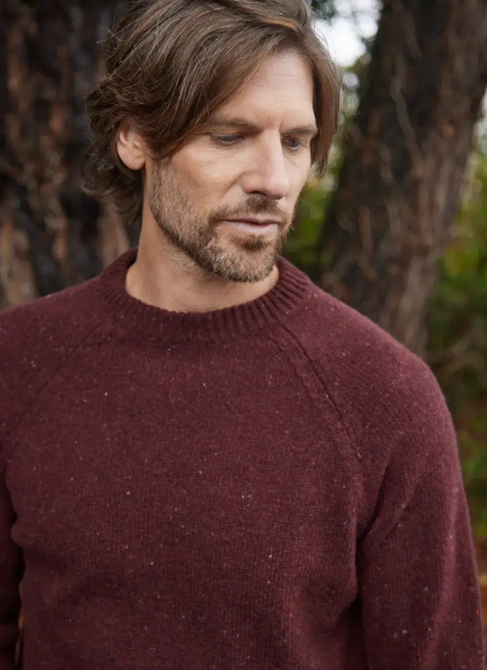 Aidan Wool Cashmere Tweed Crew