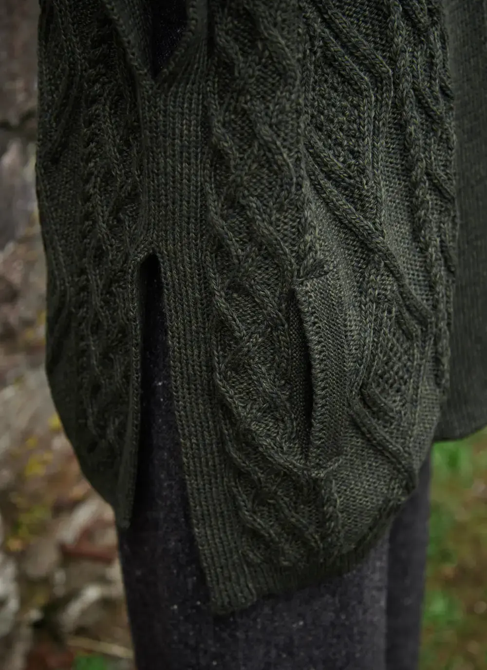 Caragh Hooded Aran Poncho