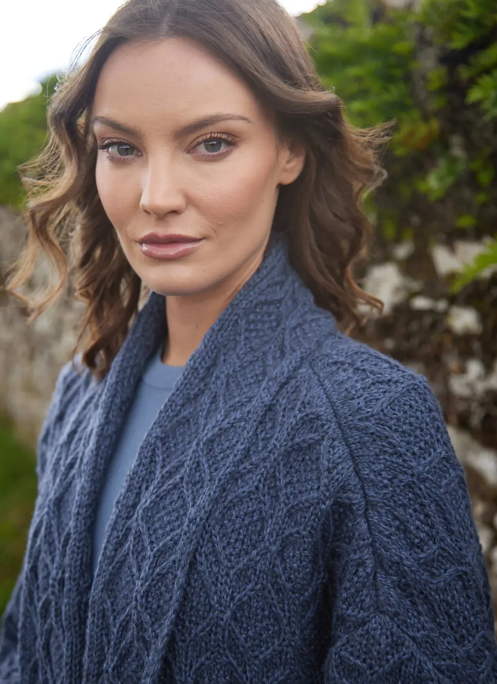 Molly Diamond Drape Aran Cardigan