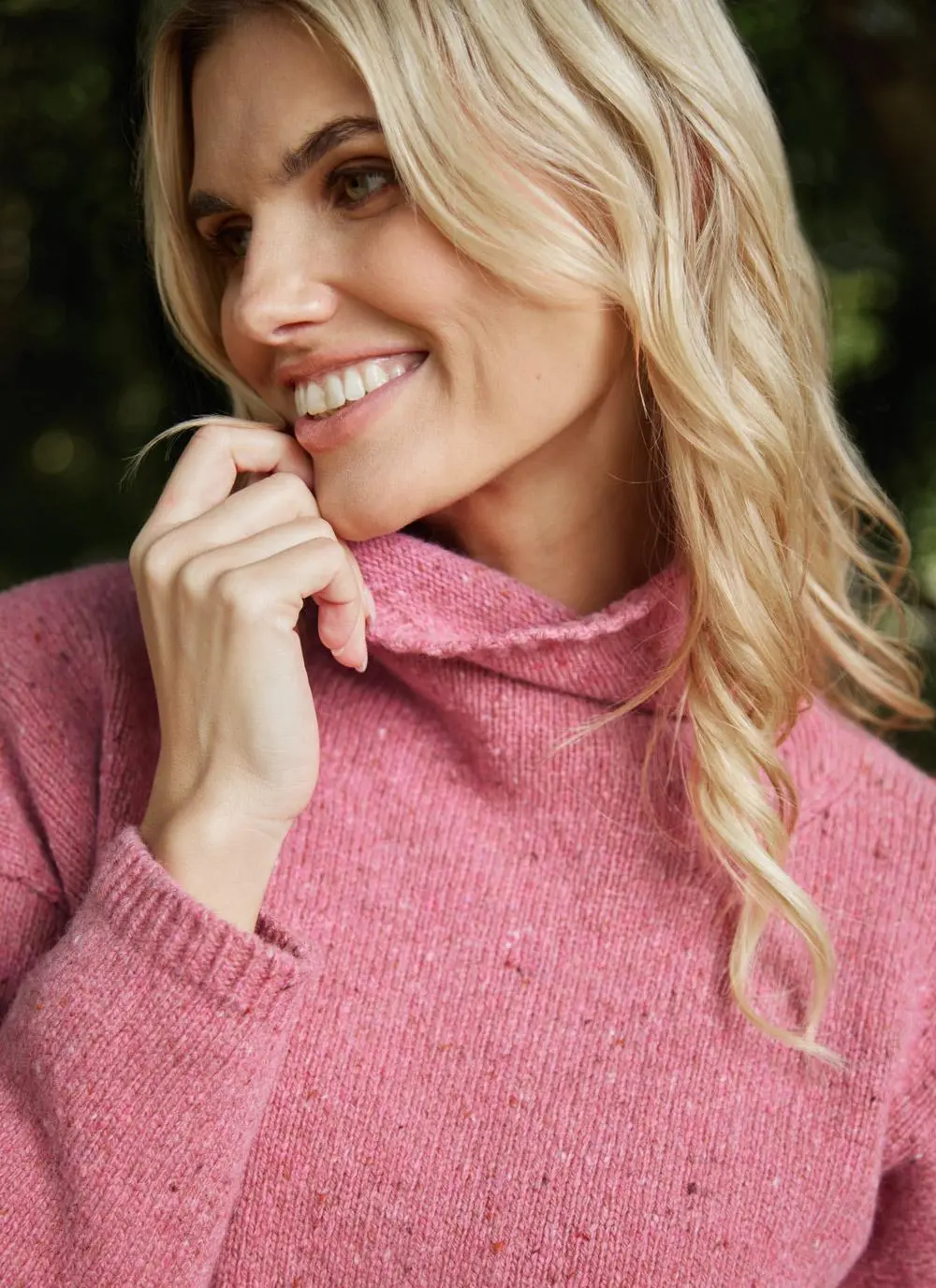 Isla Wool Cashmere Slouchy Funnel Neck Sweater