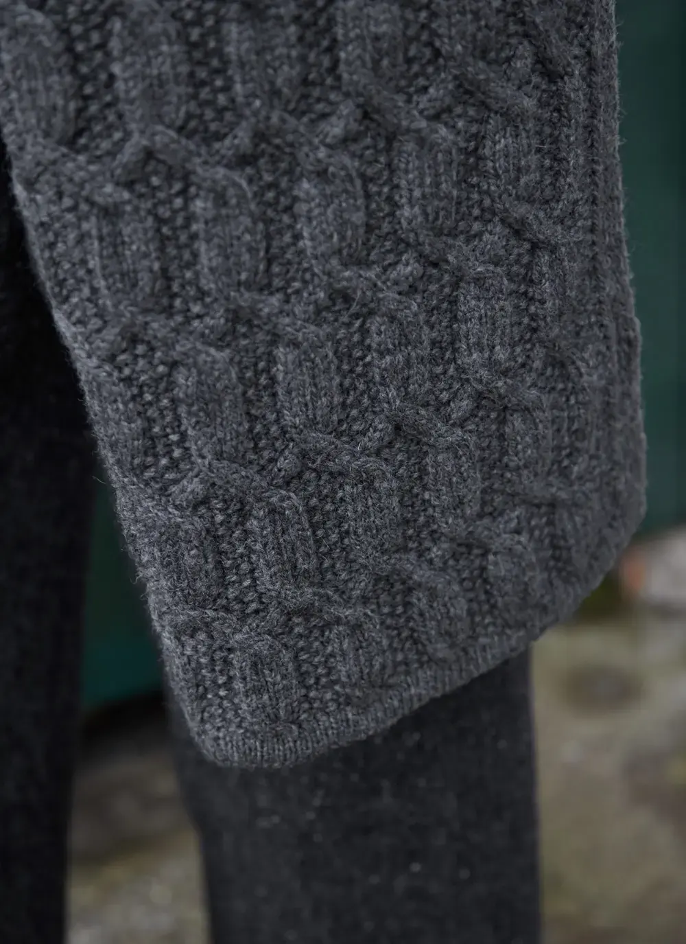 Merino Aran Cable Scarf 