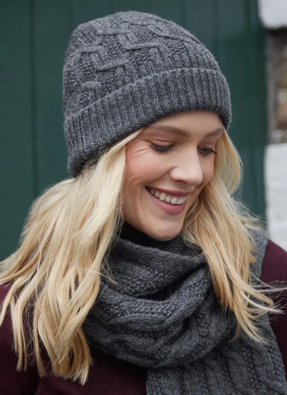Merino Aran Cable Beanie 
