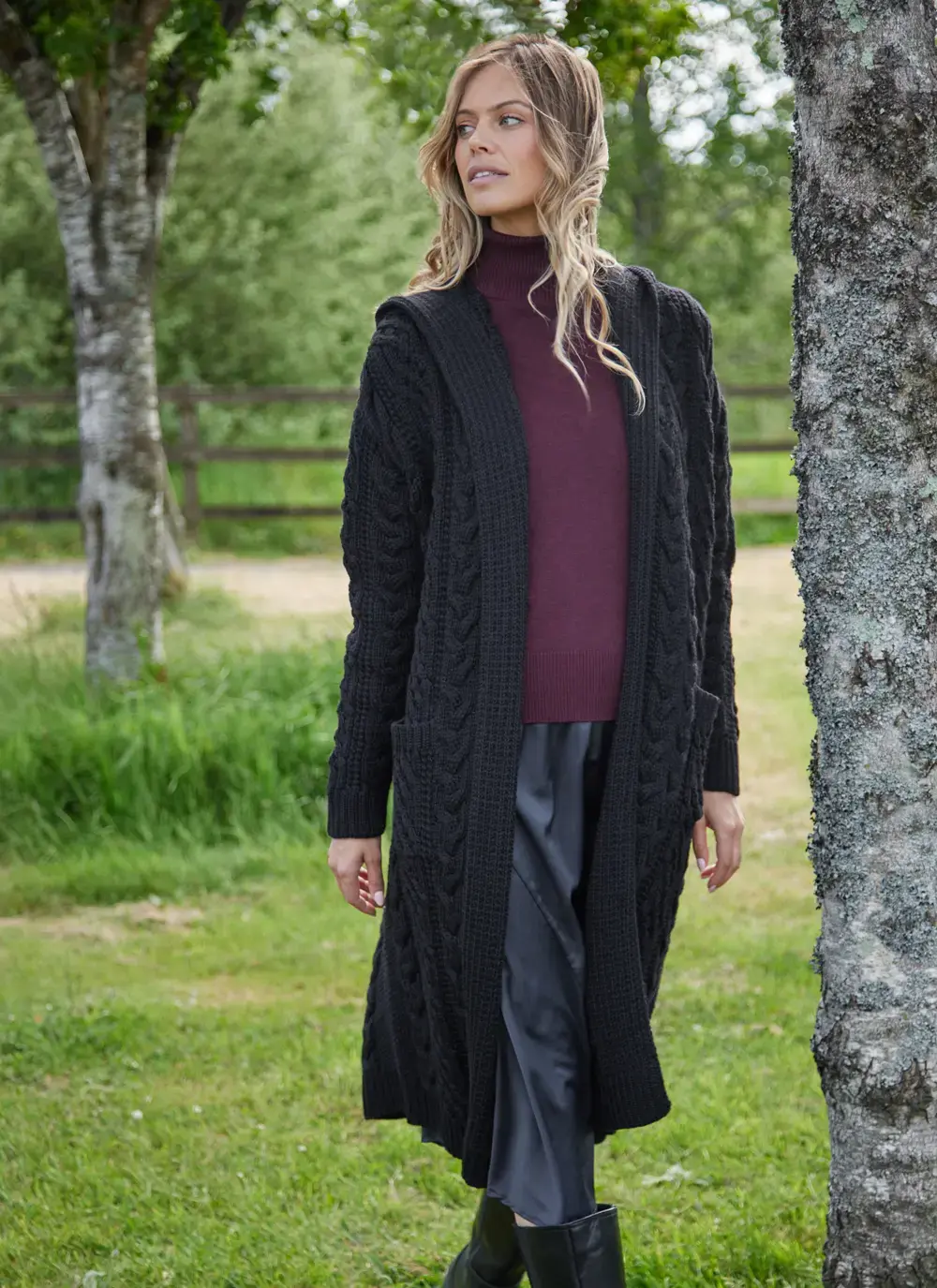 Aoife Long Hooded Coatigan 