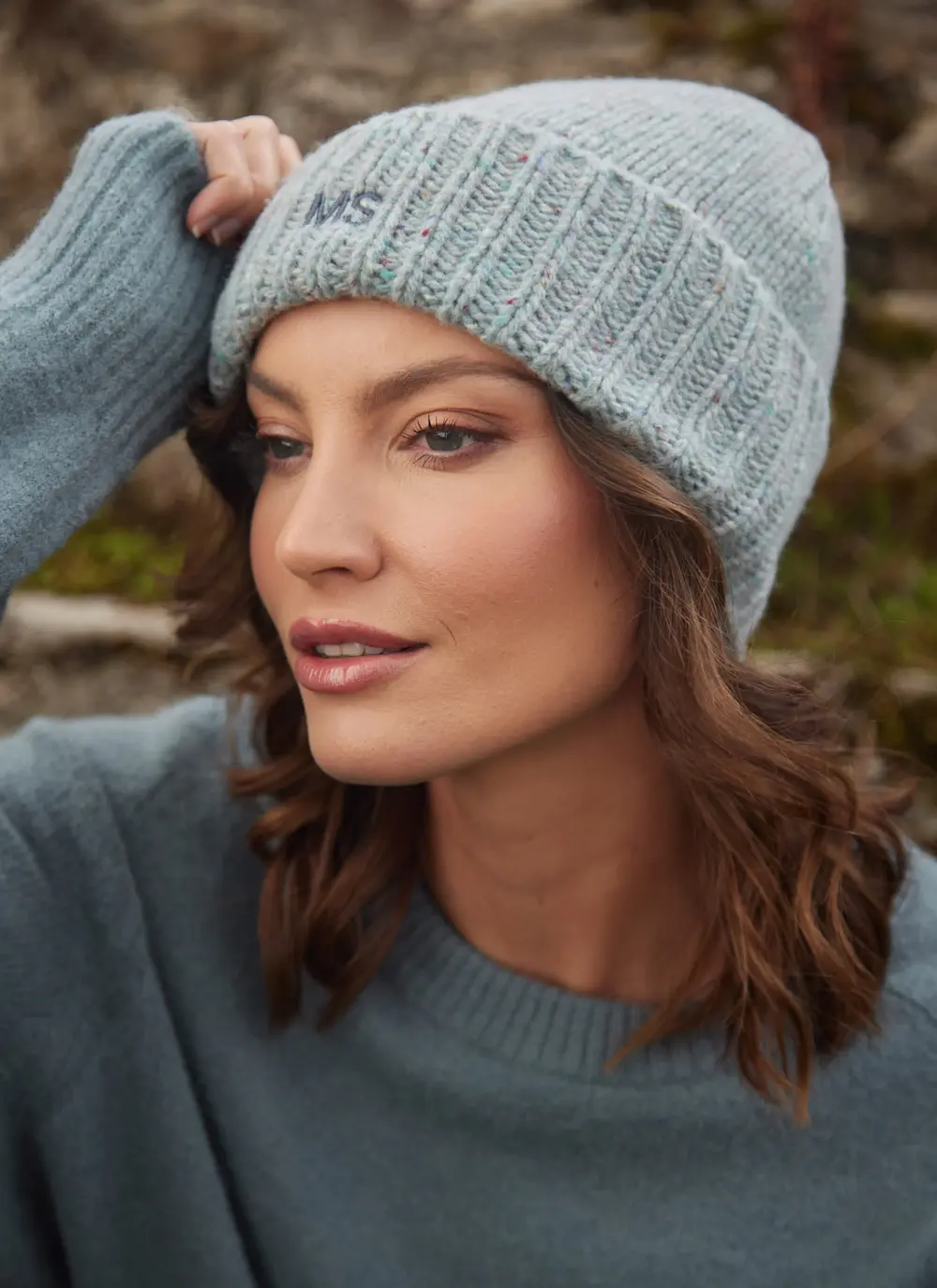 Personalized Cashmere/Wool Donegal Beanie 