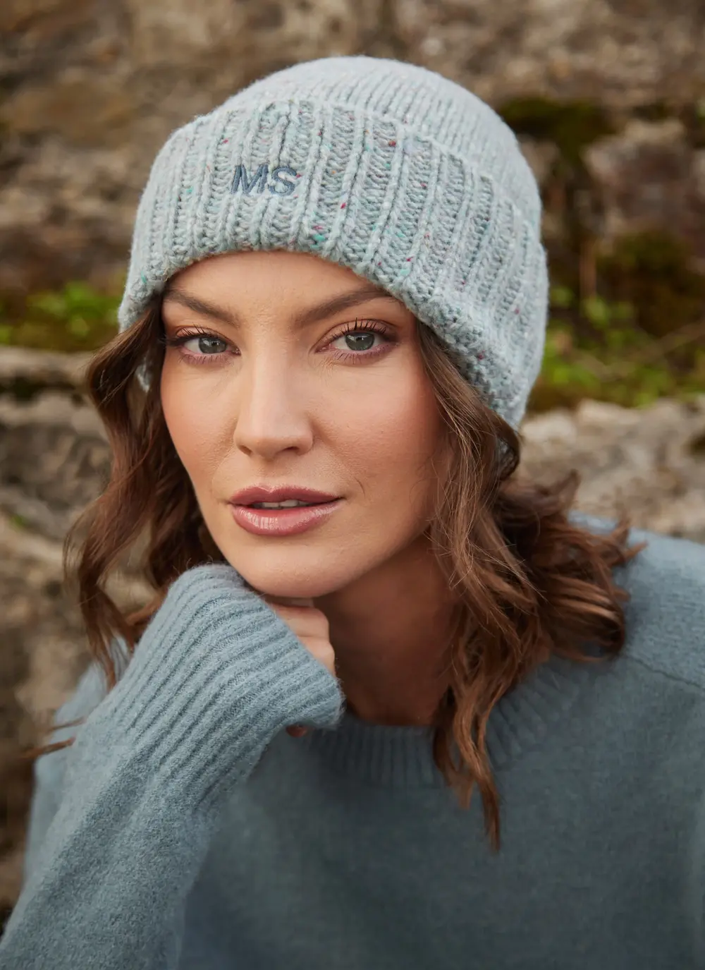 Personalized Cashmere/Wool Donegal Beanie 