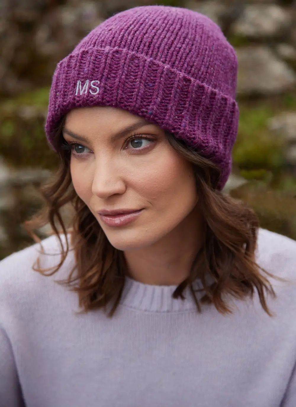 Personalized Cashmere/Wool Donegal Beanie 