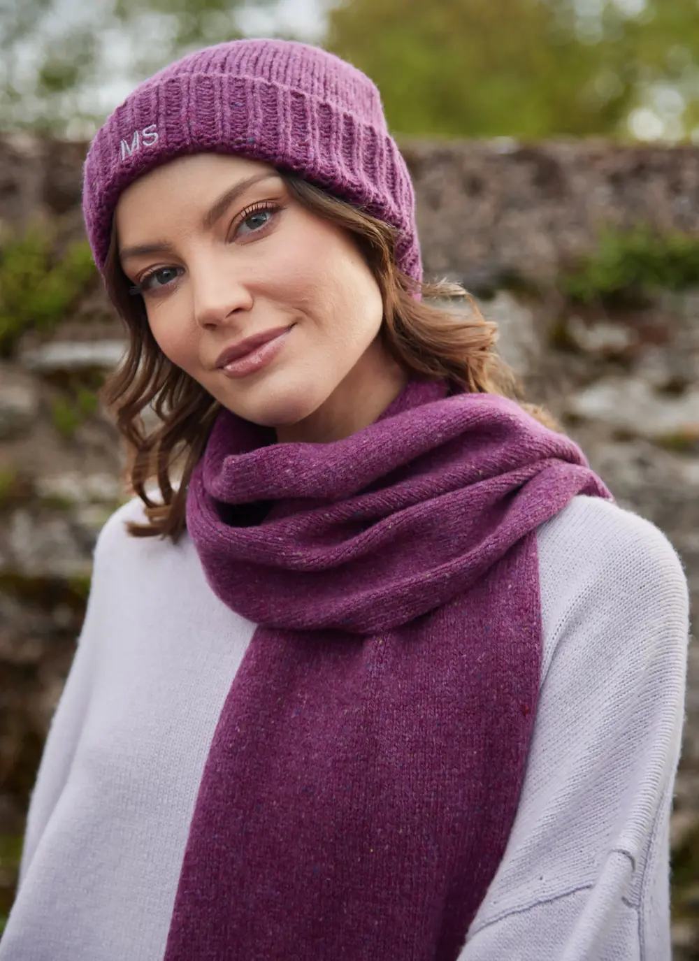 Personalized Cashmere/Wool Donegal Beanie 