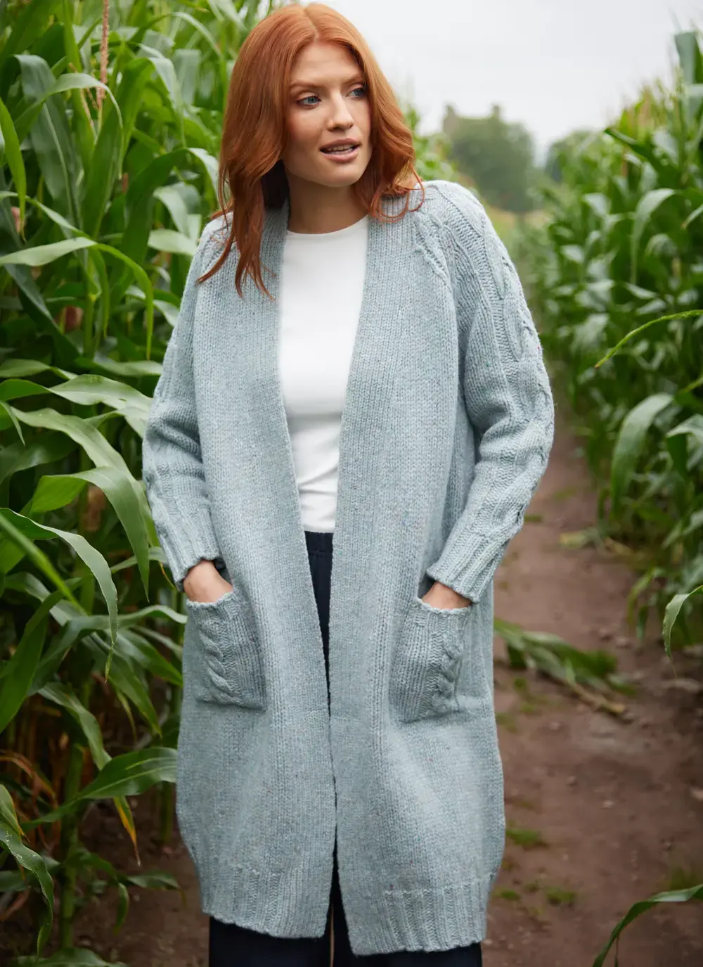 Sofia Wool Cashmere Long Cardigan 
