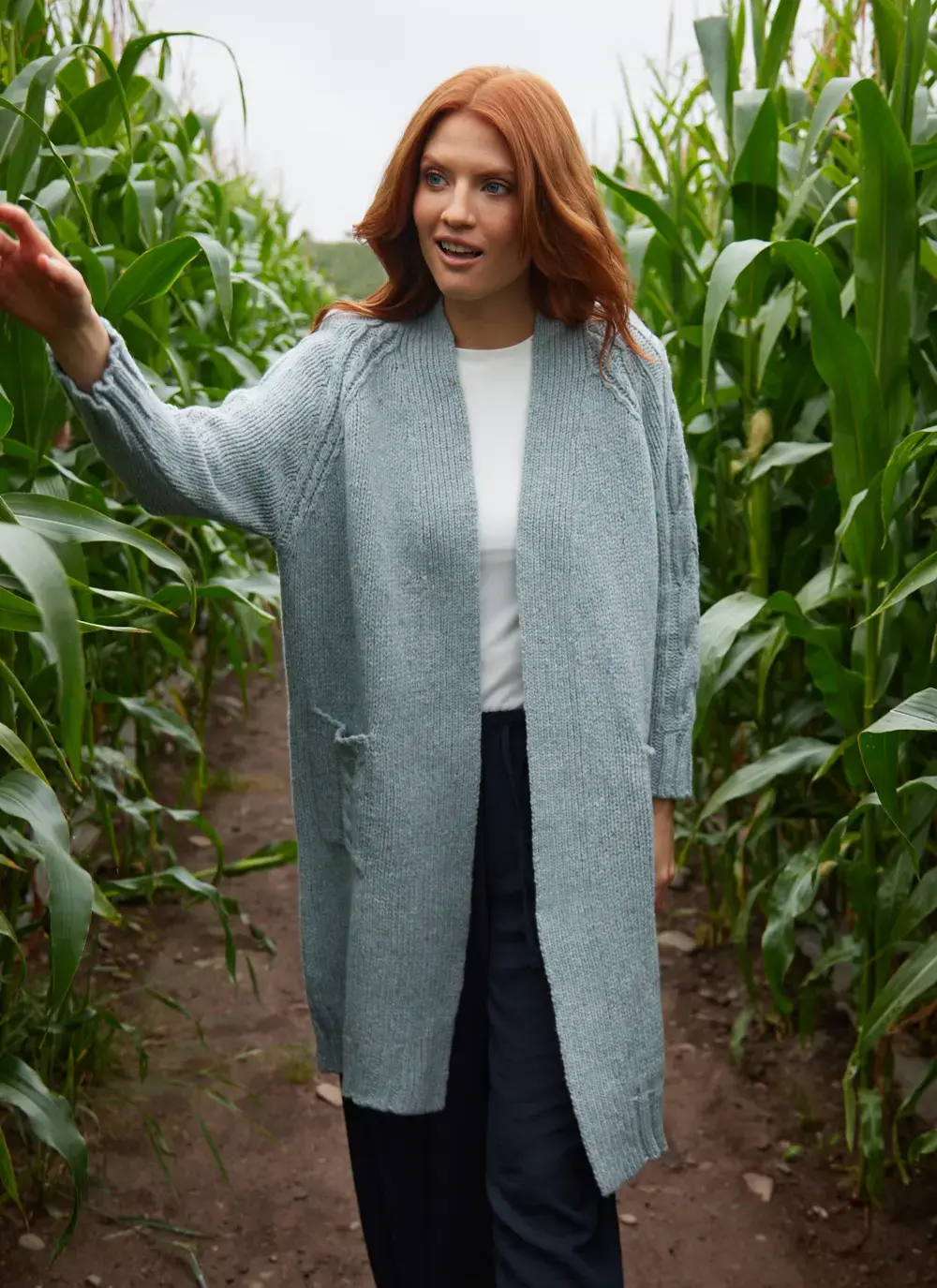 Sofia Wool Cashmere Long Cardigan 