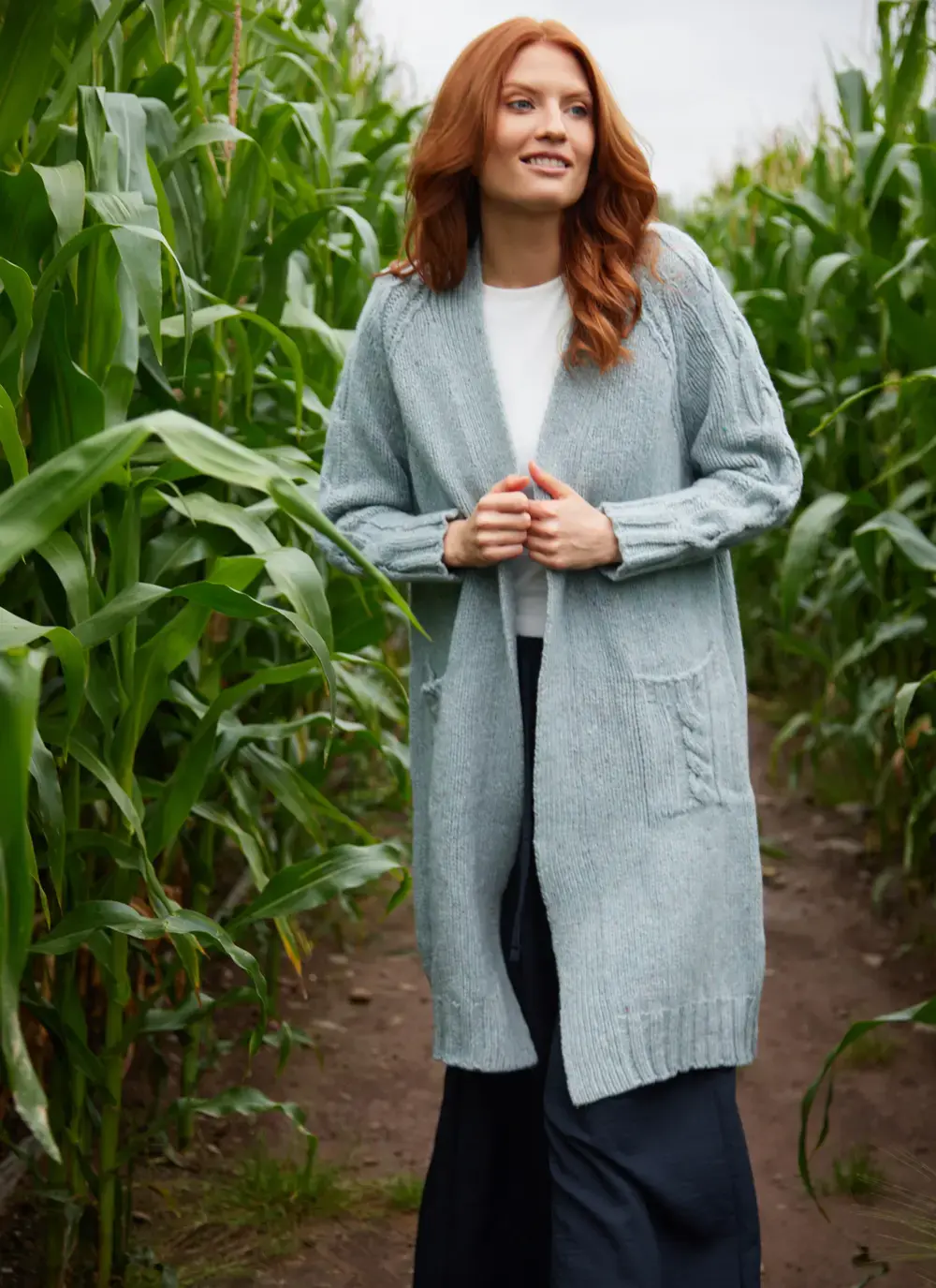 Sofia Wool Cashmere Long Cardigan 
