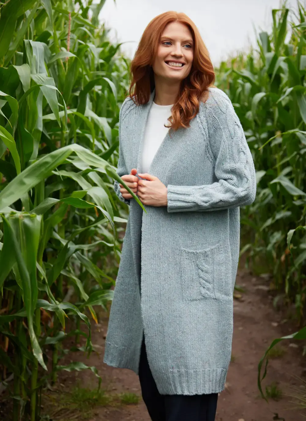 Sofia Wool Cashmere Long Cardigan 