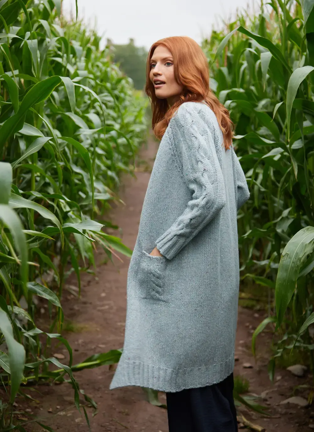 Sofia Wool Cashmere Long Cardigan 