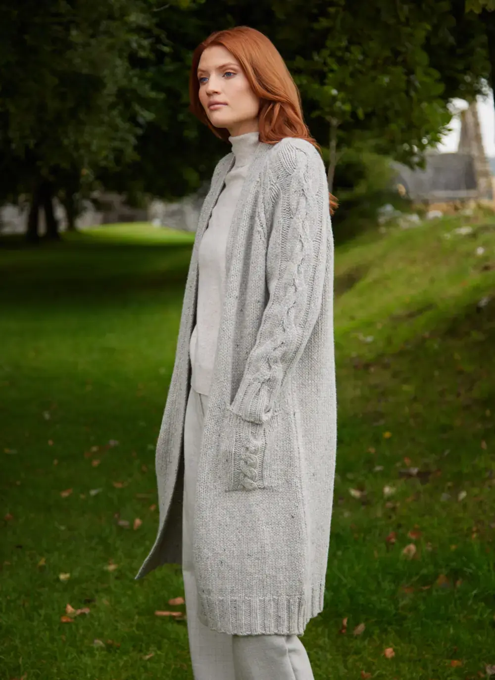 Sofia Wool Cashmere Long Cardigan 