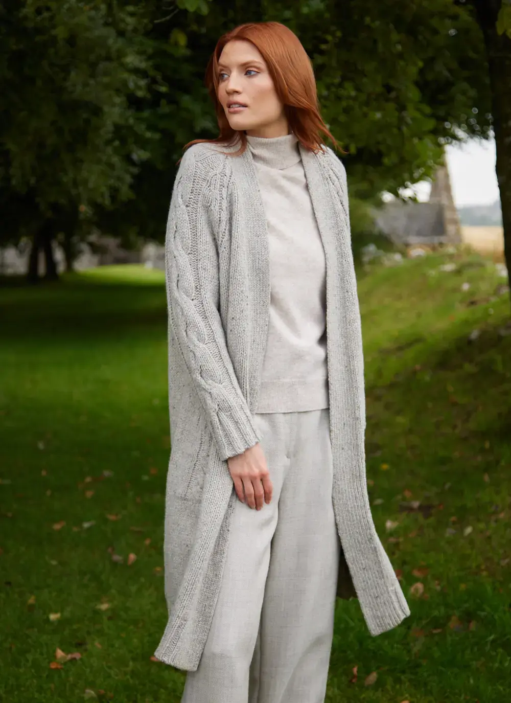 Sofia Wool Cashmere Long Cardigan 