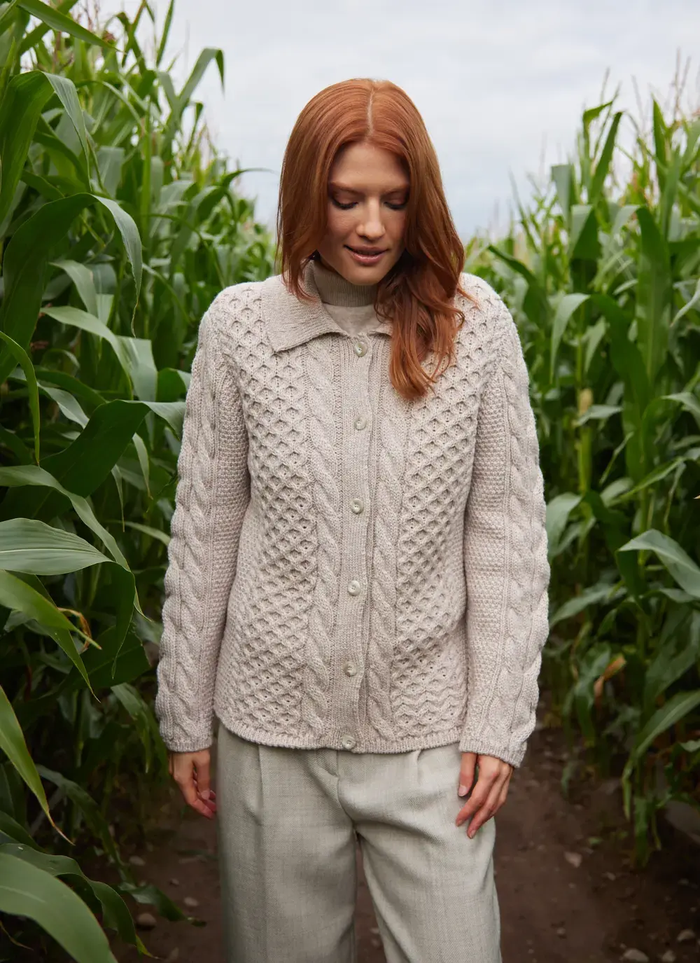 Saoirse Aran Collar Cardigan