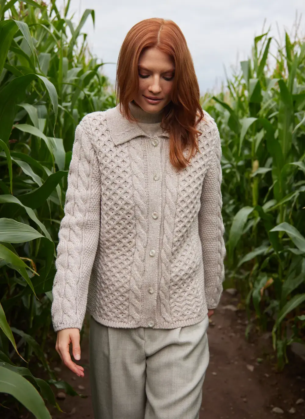 Saoirse Aran Collar Cardigan