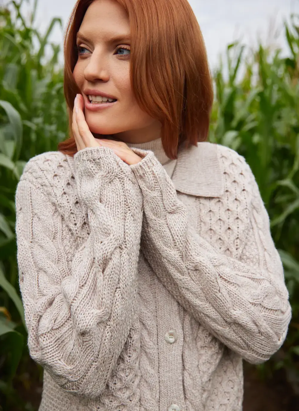 Saoirse Aran Collar Cardigan