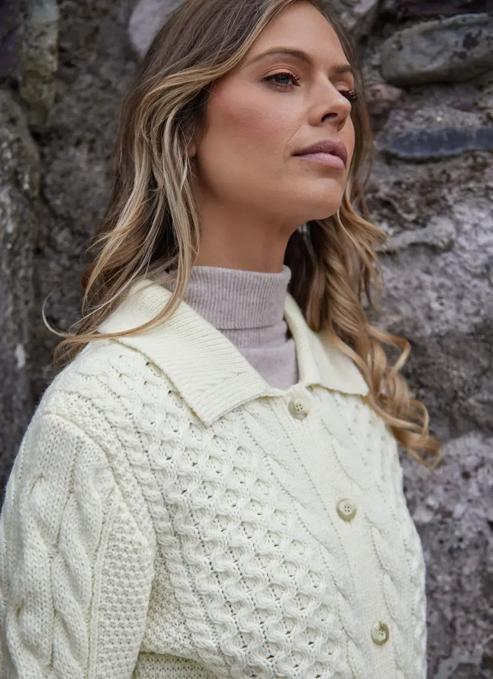 Saoirse Aran Collar Cardigan