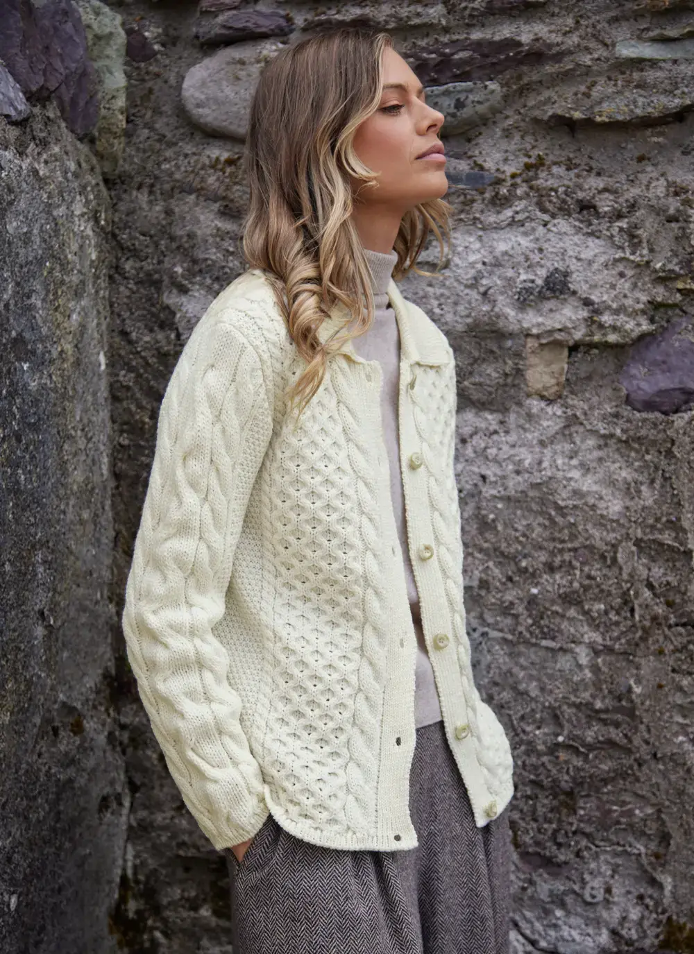 Saoirse Aran Collar Cardigan