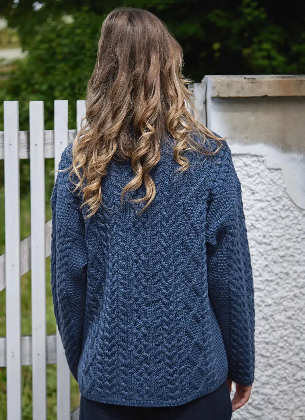 Ava Aran Funnel Neck Sweater