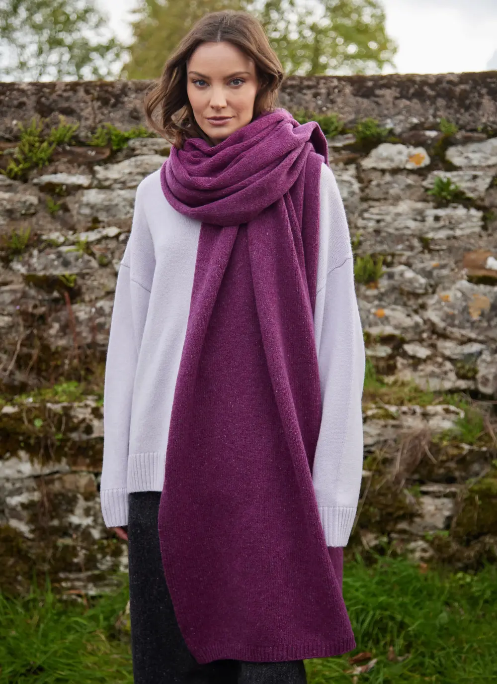Personalized Cashmere/Wool Donegal Travel Wrap