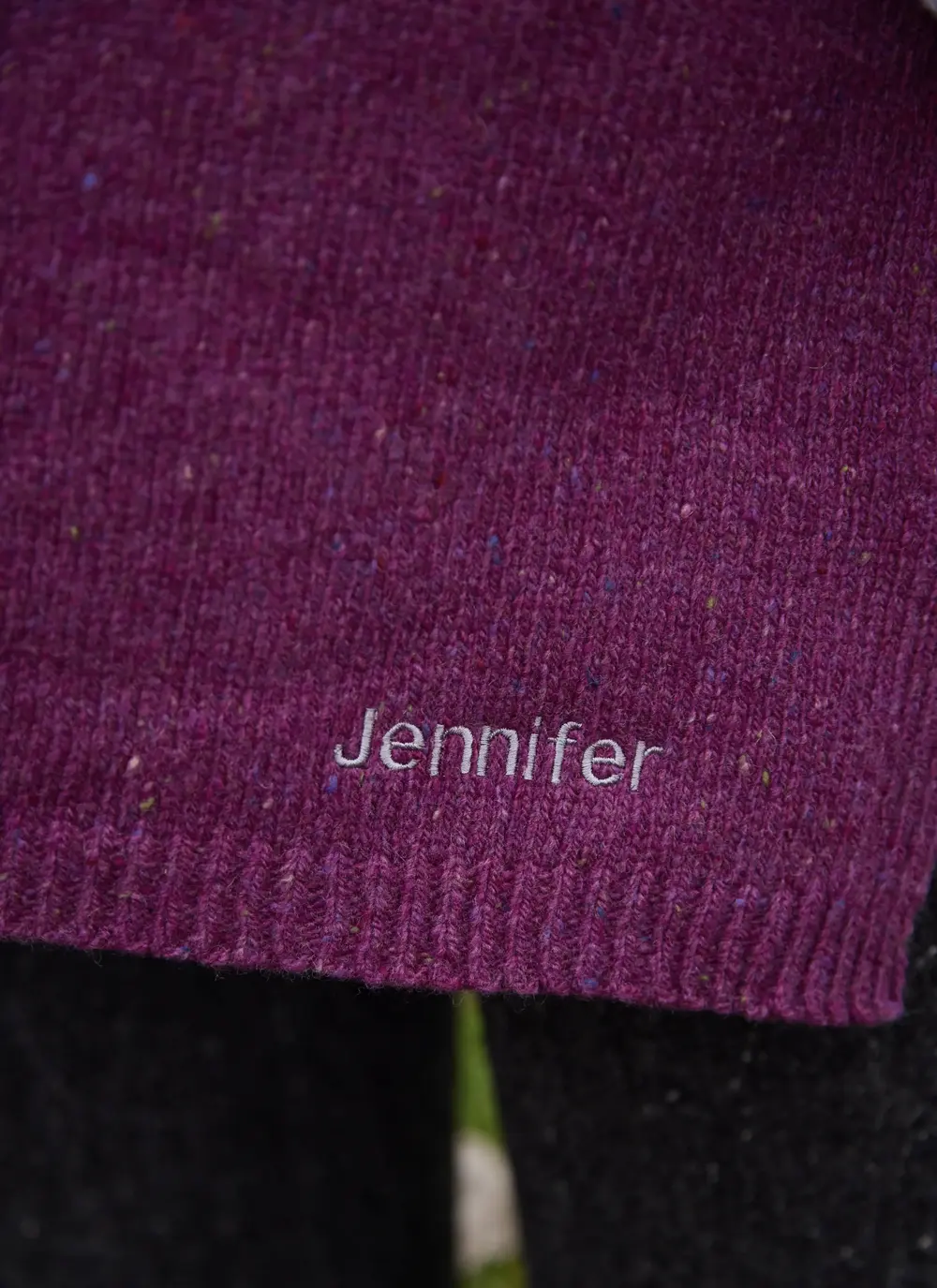 Personalized Cashmere/Wool Donegal Travel Wrap