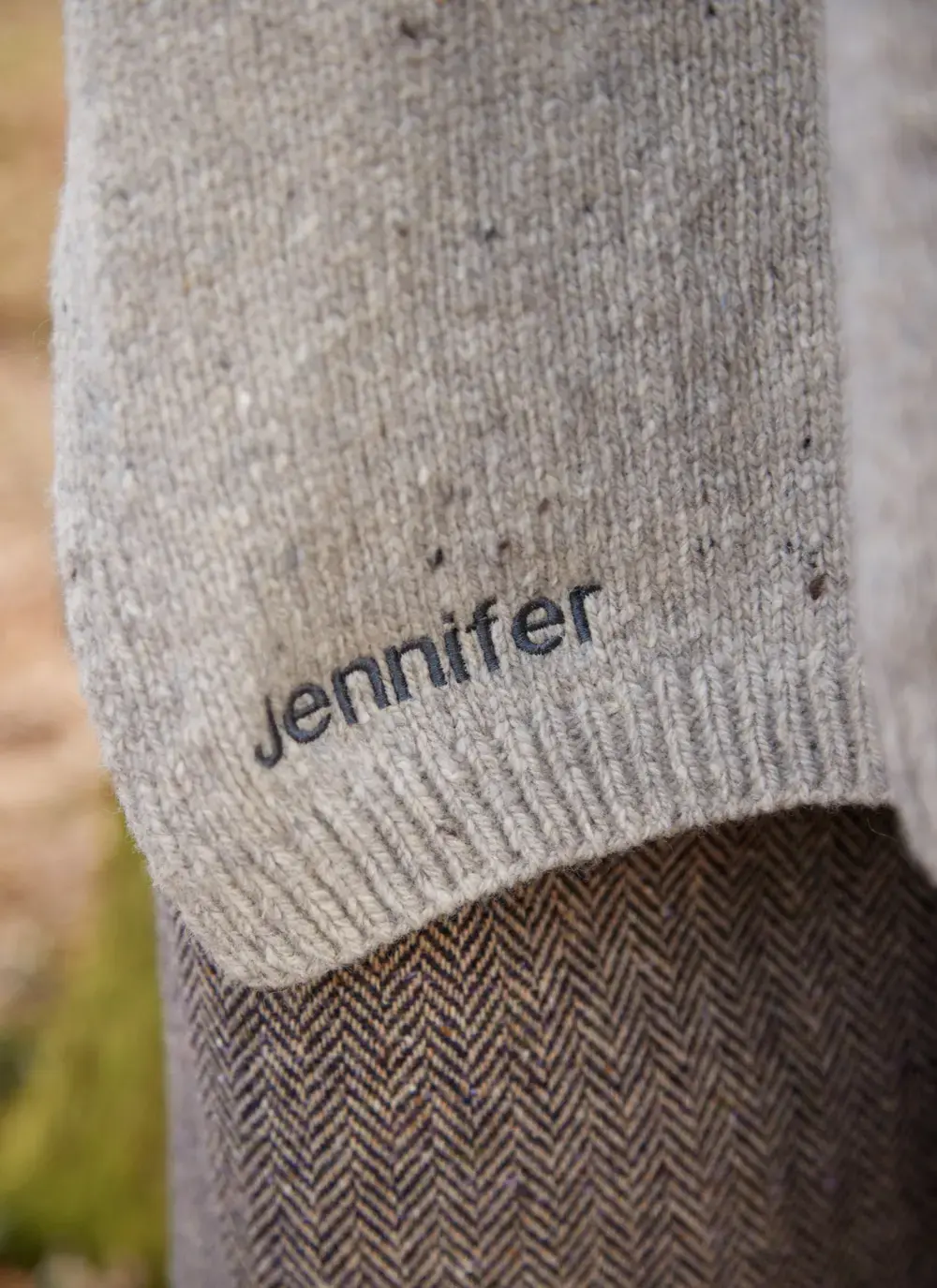 Personalized Cashmere/Wool Donegal Travel Wrap