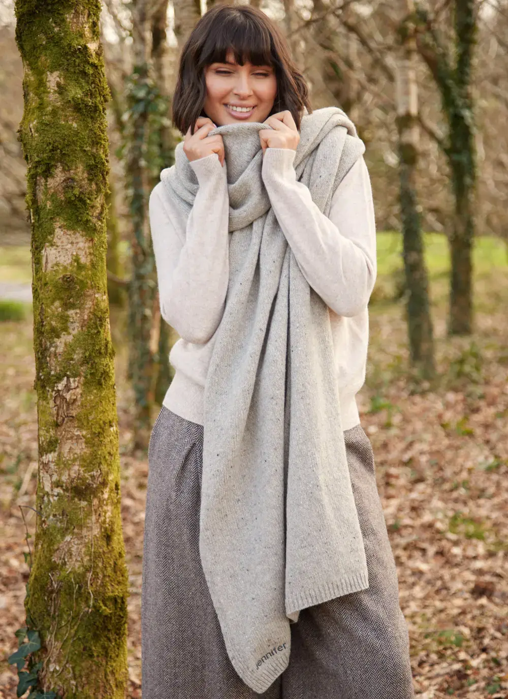 Personalized Cashmere/Wool Donegal Travel Wrap