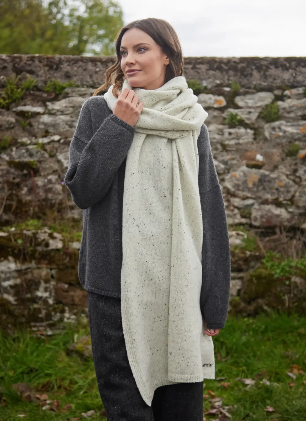 Personalized Cashmere/Wool Donegal Travel Wrap
