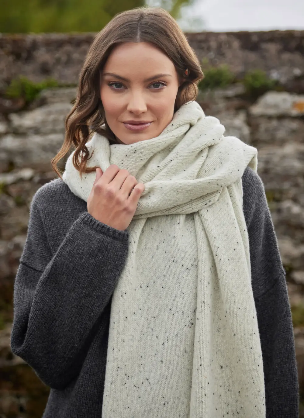 Personalized Cashmere/Wool Donegal Travel Wrap