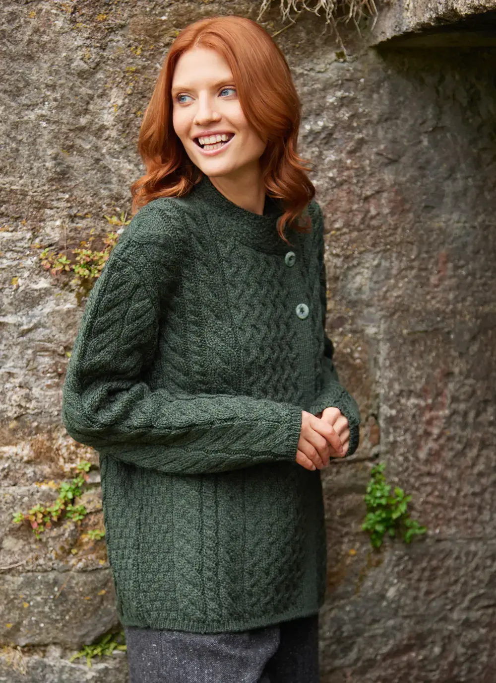 Personalized Erin Button Neck Cardigan 