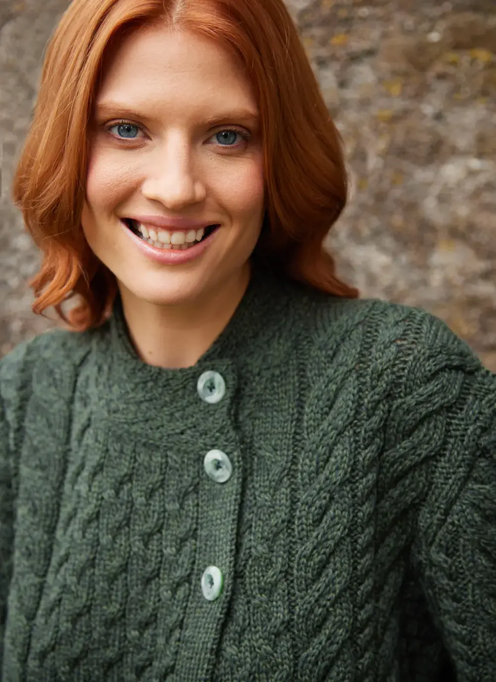 Personalized Erin Button Neck Cardigan 