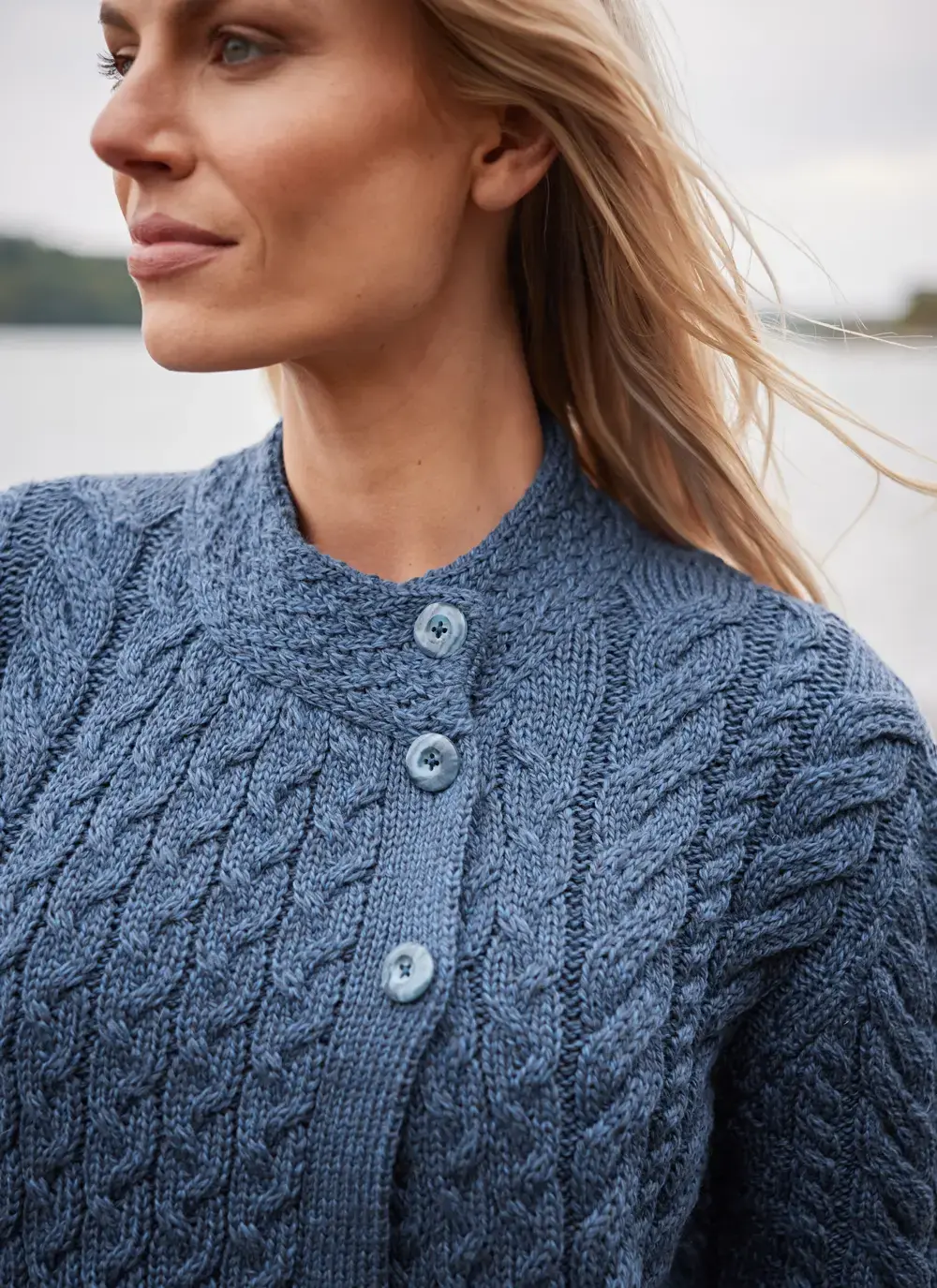 Personalized Erin Button Neck Cardigan 