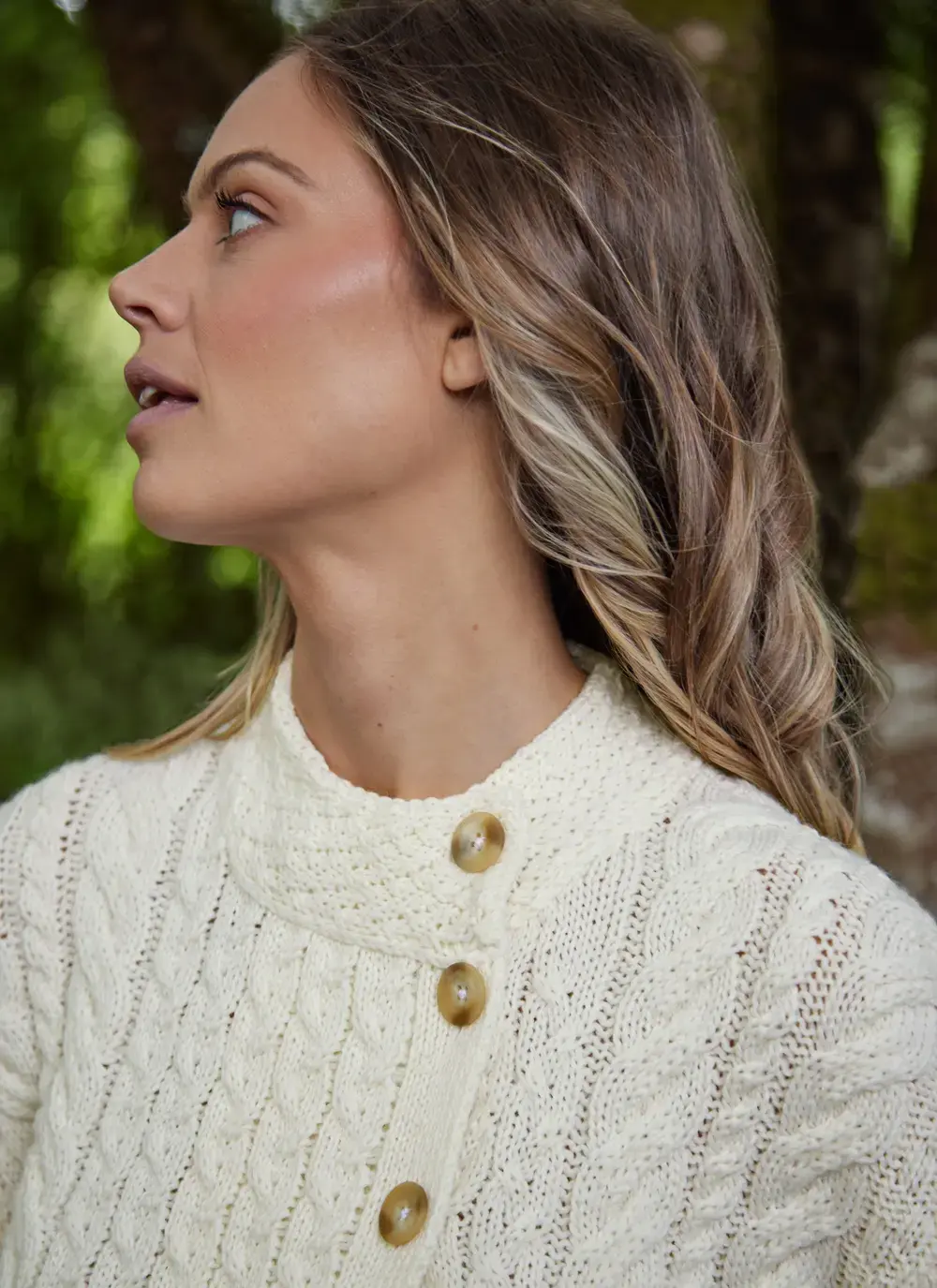 Personalized Erin Button Neck Cardigan 
