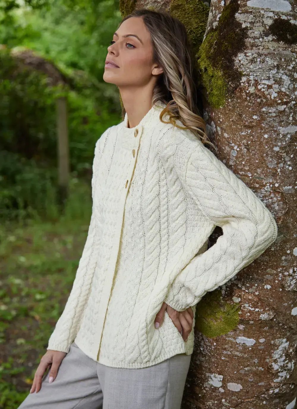 Personalized Erin Button Neck Cardigan 